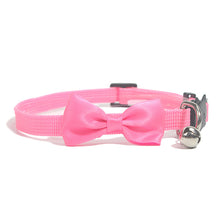 Adjustable Bow Cat Collar with Bell detail view for dogs and cats by Pawszozo
