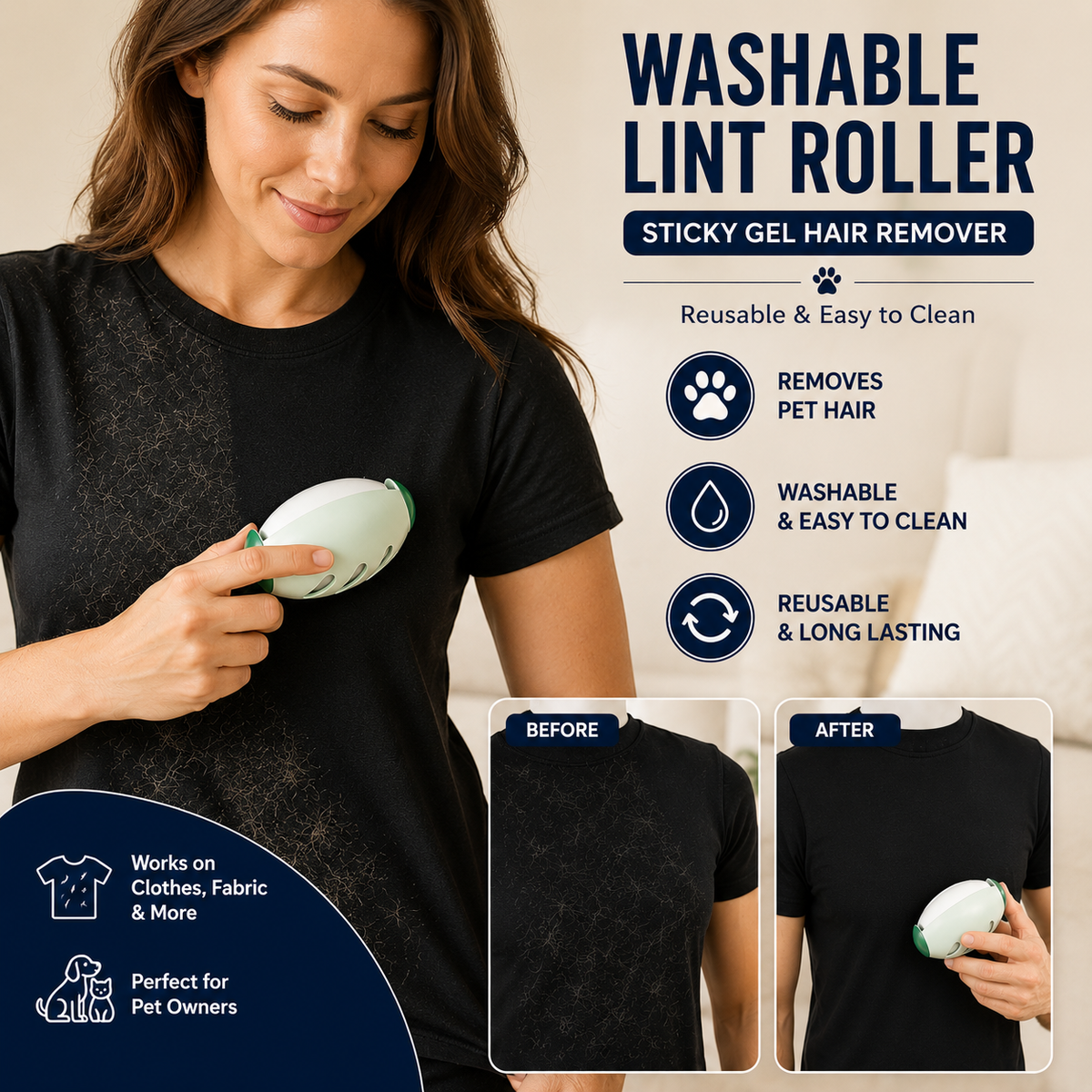 Reusable Pet Hair Remover Ball