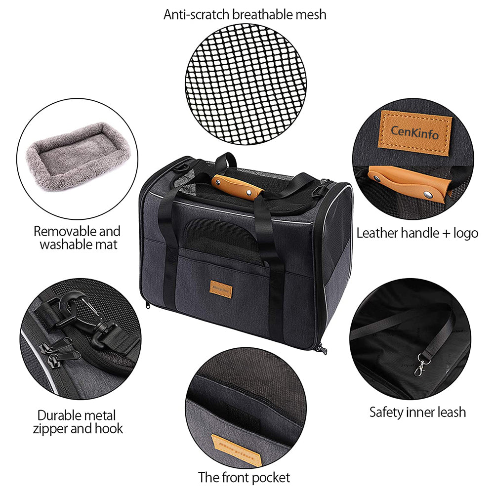 Foldable Soft Pet Carrier Bag from Pawszozo for dog and cat owners