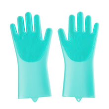 silicone pet grooming glove for cats and dogs hair removal