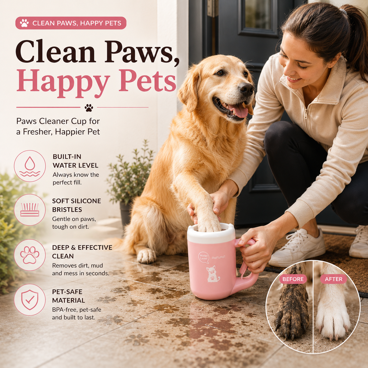Portable Dog Paw Cleaner Cup