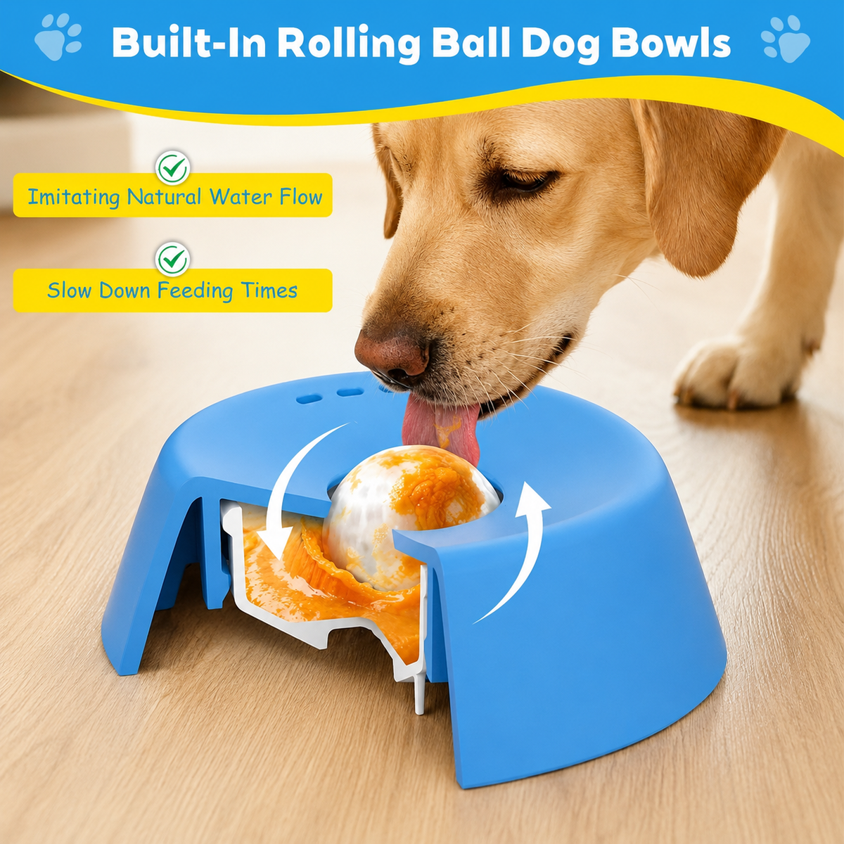 Non-Slip Bone Broth Licking Bowl for Dogs