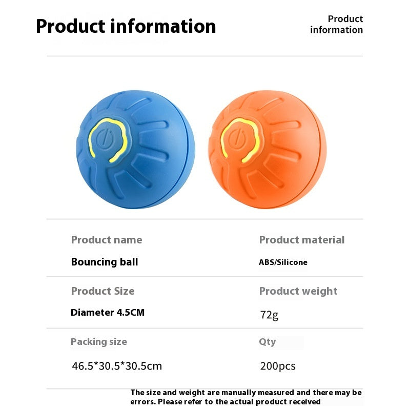 Balle Jouet Connectée pour Chien, Jouet Électronique Interactif pour Animal de Compagnie, Balle Mouvante USB Automatique Rebottissante pour Chiot, Cadeau d'Anniversaire, Produit pour Chat