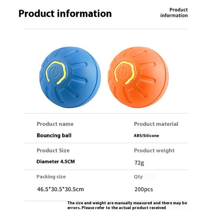 Balle Jouet Connectée pour Chien, Jouet Électronique Interactif pour Animal de Compagnie, Balle Mouvante USB Automatique Rebottissante pour Chiot, Cadeau d'Anniversaire, Produit pour Chat