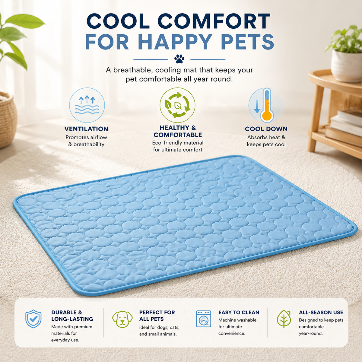 Summer Cooling Mat for Dogs & Cats