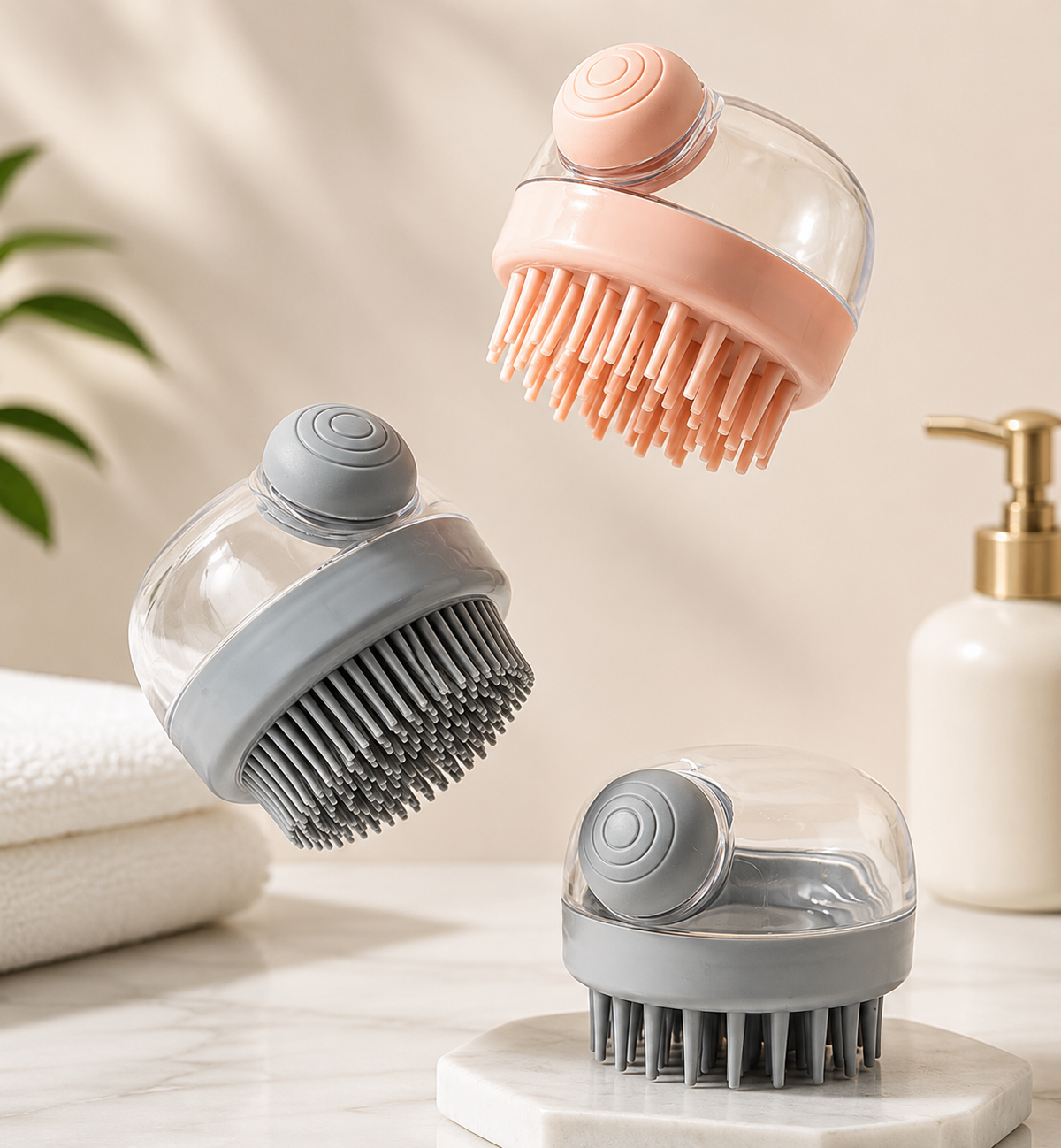 Silicone Pet Bath Scrubber Brush