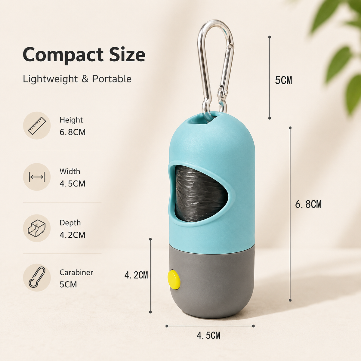 LED Light Pet Waste Bag Dispenser