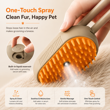 3-in-1 Steam Pet Grooming Brush for Cats & Dogs