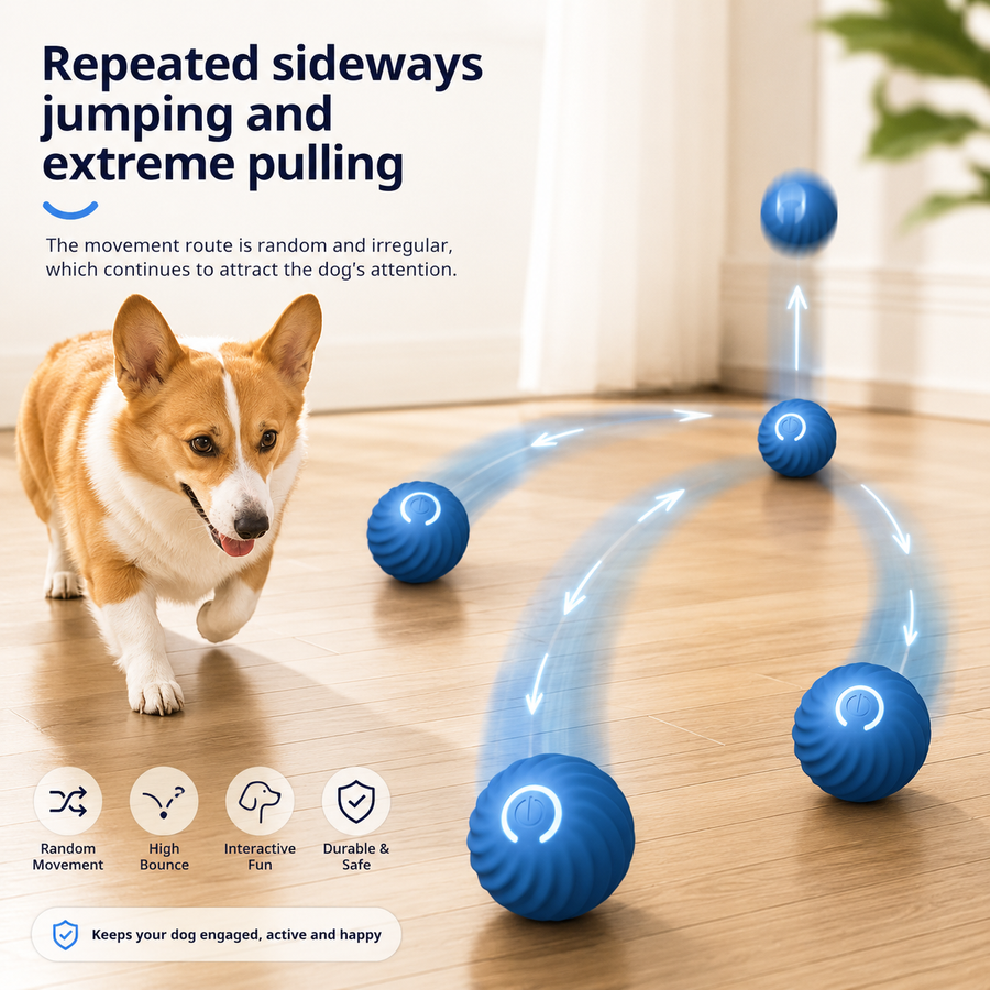 Smart Rechargeable Automatic Bouncing Ball for Dogs