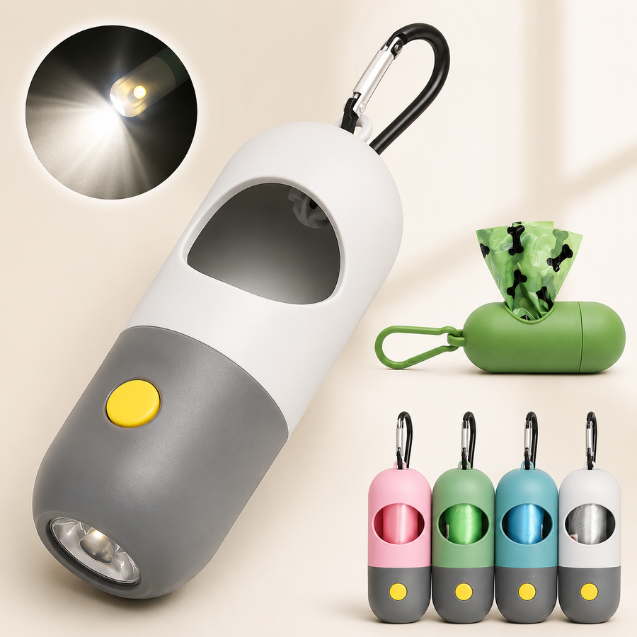 LED Light Pet Waste Bag Dispenser