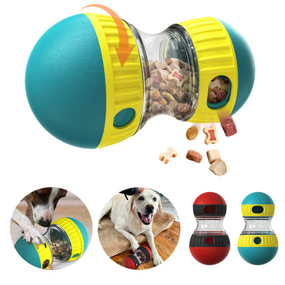Dog Food Puzzle Toys Adjustable Treat Dispensing Interactive Chase Slow Feeder