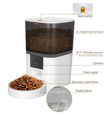 Smart Video Camera Pet Feeder close-up for dogs and cats by Pawszozo