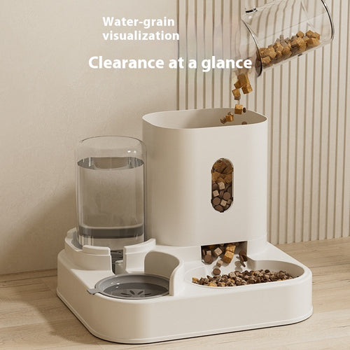 automatic pet feeder and water bowl for cats and small dogs