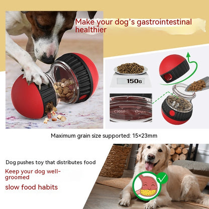 Dog Food Puzzle Toys Adjustable Treat Dispensing Interactive Chase Slow Feeder