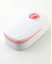 smart automatic pet food dispenser with portion control and stainless steel bowl