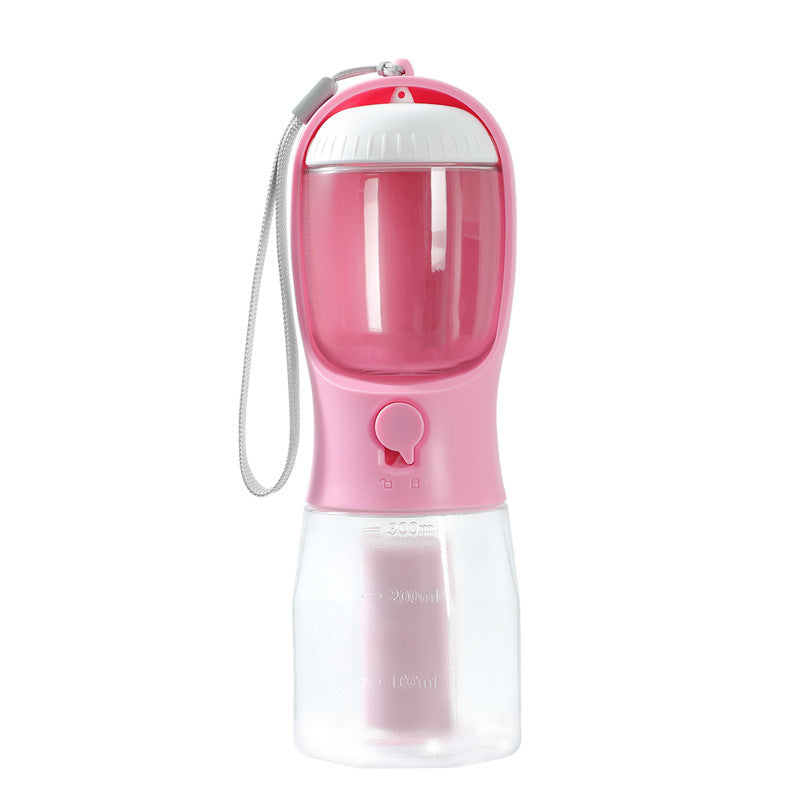 3-in-1 Portable Dog Water Bottle close-up for dogs and cats by Pawszozo