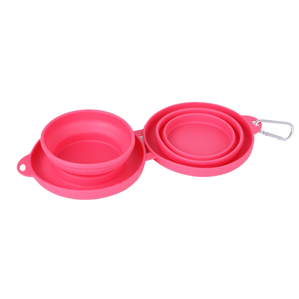 Foldable Double Pet Travel Feeding Bowl variant view for dogs and cats by Pawszozo