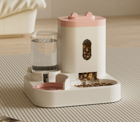 Automatic Pet Feeder & Water Bowl for Cats and Small Dogs