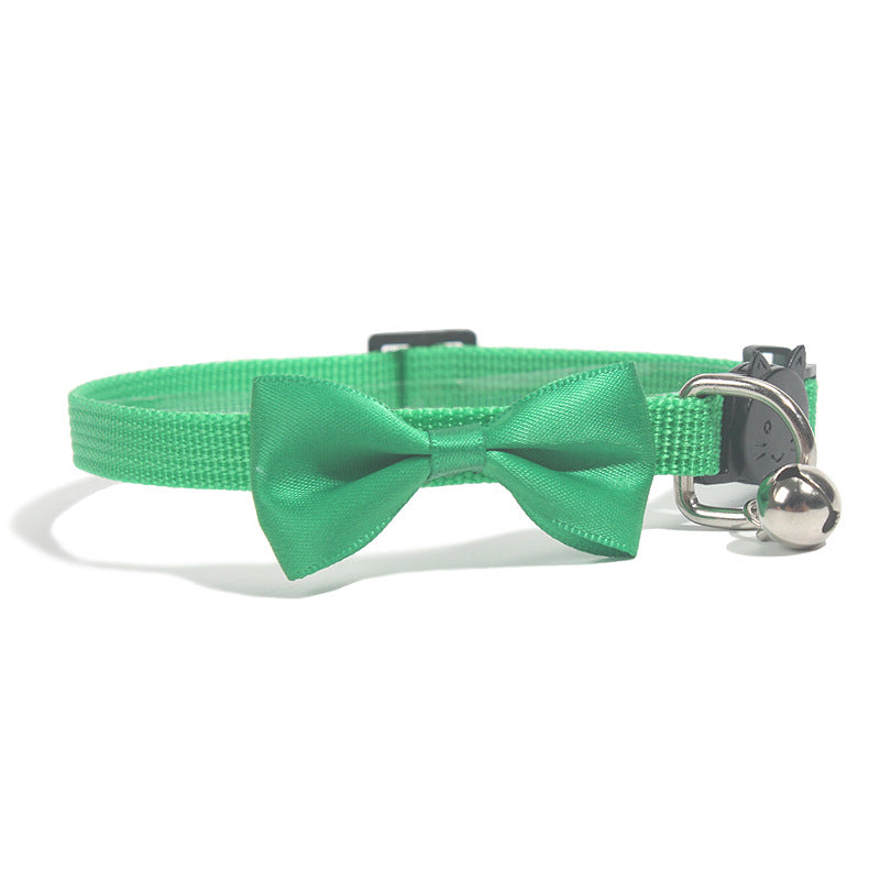 Adjustable Bow Cat Collar with Bell product view for dogs and cats by Pawszozo