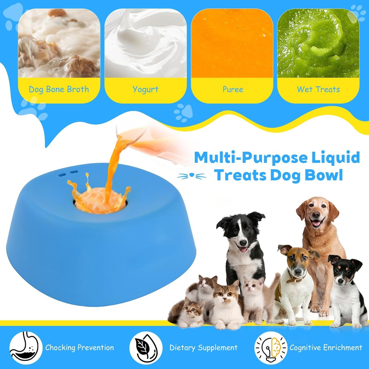 Slow Feeder Lick Bowl for Dogs