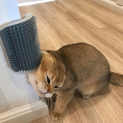 Cat Self Grooming Wall Brush Massager for Shedding Hair