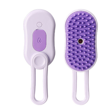 USB rechargeable steam pet grooming brush for cats and dogs